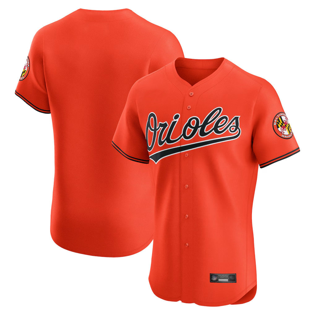 Blandc B.Orioles Orange Limited Elite Home Game Blank Player Stitched Jerseys