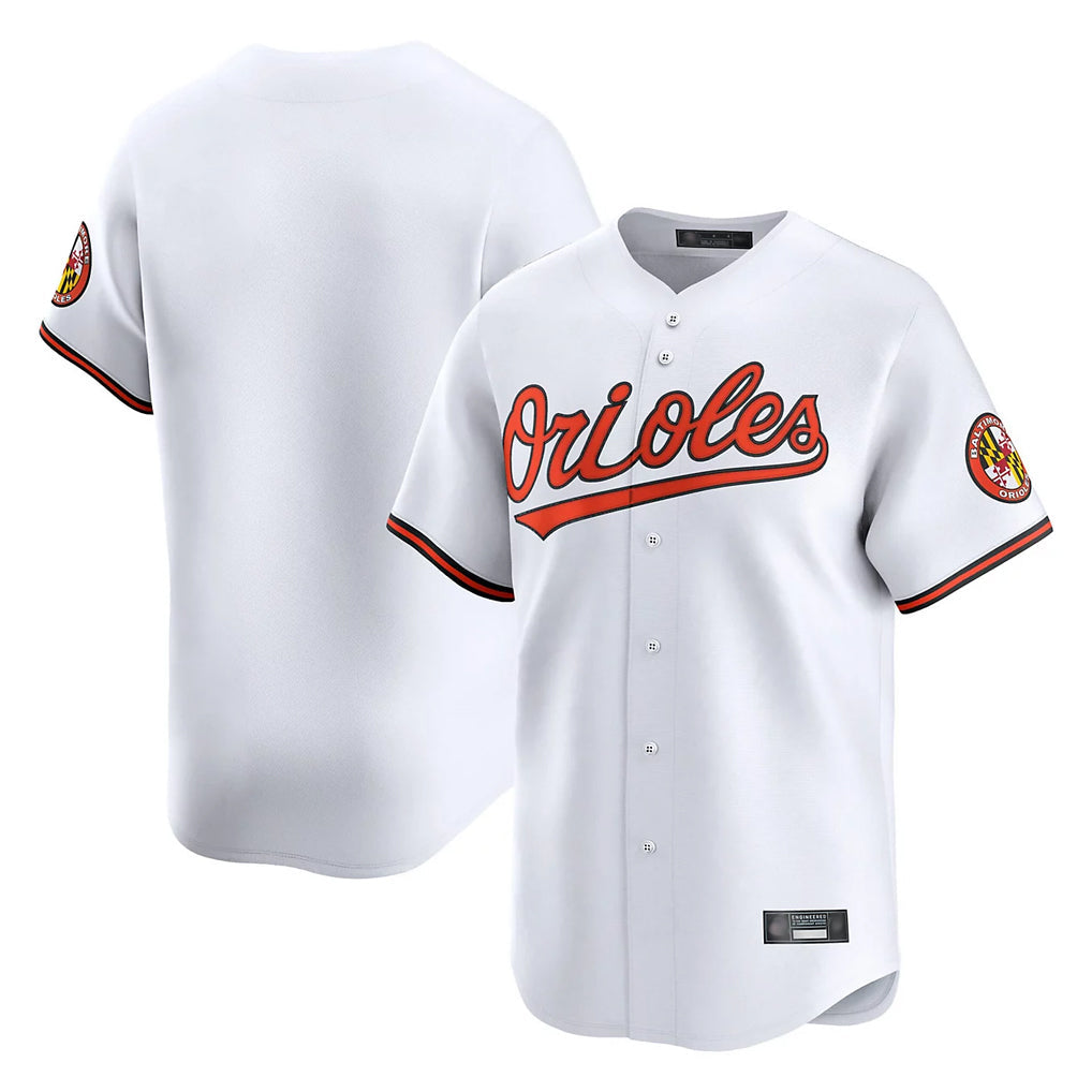 Blandc B.Orioles White Limited Home Game Blank Player Stitched Jerseys