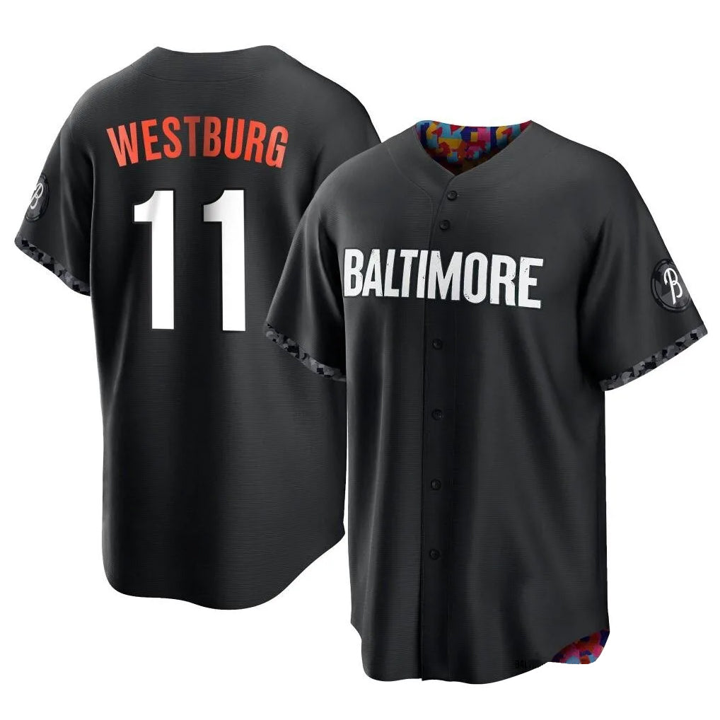 Blandc B.Orioles #11 Jordan Westburg Player Black City Connect Home Game Stitched Jerseys