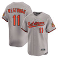 Blandc B.Orioles #11 Jordan Westburg Player Gray Limited Home Game Stitched Jerseys