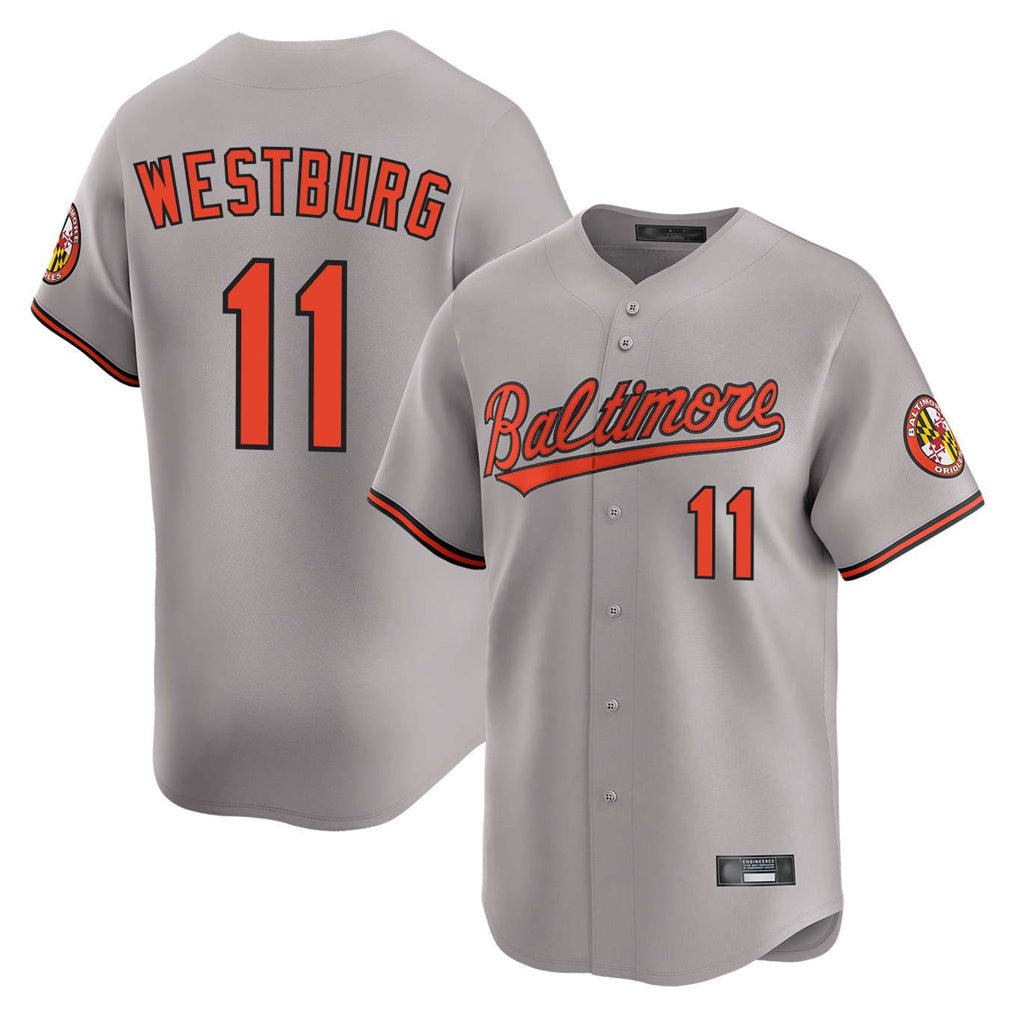 Blandc B.Orioles #11 Jordan Westburg Player Gray Limited Home Game Stitched Jerseys