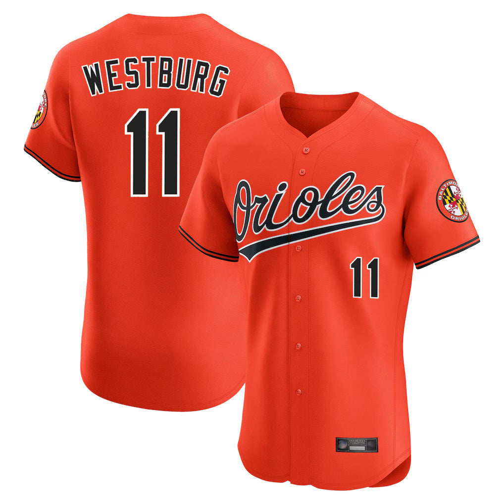 Blandc B.Orioles #11 Jordan Westburg Player Orange Limited Elite Home Game Stitched Jerseys