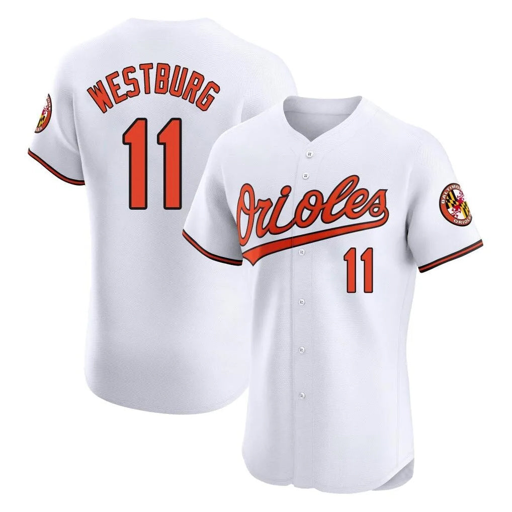 Blandc B.Orioles #11 Jordan Westburg Player White Limited Elite Home Game Stitched Jerseys