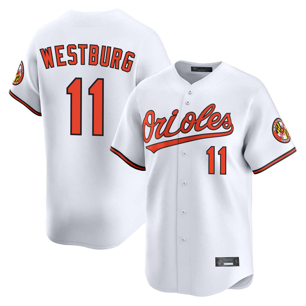 Blandc B.Orioles #11 Jordan Westburg Player White Limited Home Game Stitched Jerseys