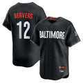 Blandc B.Orioles #12 Dylan Beavers Player Black City Connect Limited Home Game Stitched Jerseys