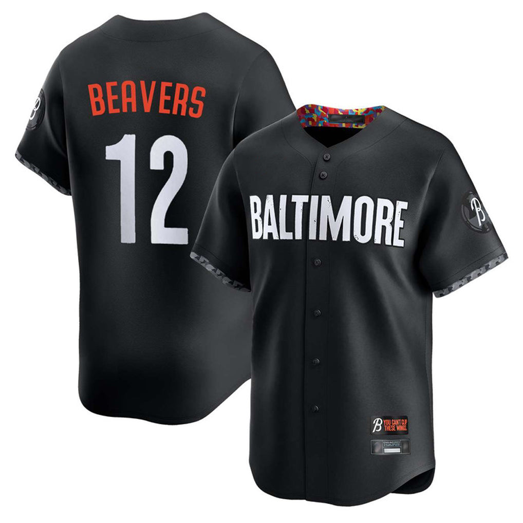 Blandc B.Orioles #12 Dylan Beavers Player Black City Connect Limited Home Game Stitched Jerseys
