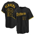 Blandc B.Orioles #12 Dylan Beavers Player Black Snake Skin City Home Game Stitched Jerseys