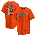 Blandc B.Orioles #12 Dylan Beavers Player Orange Home Game Stitched Jerseys