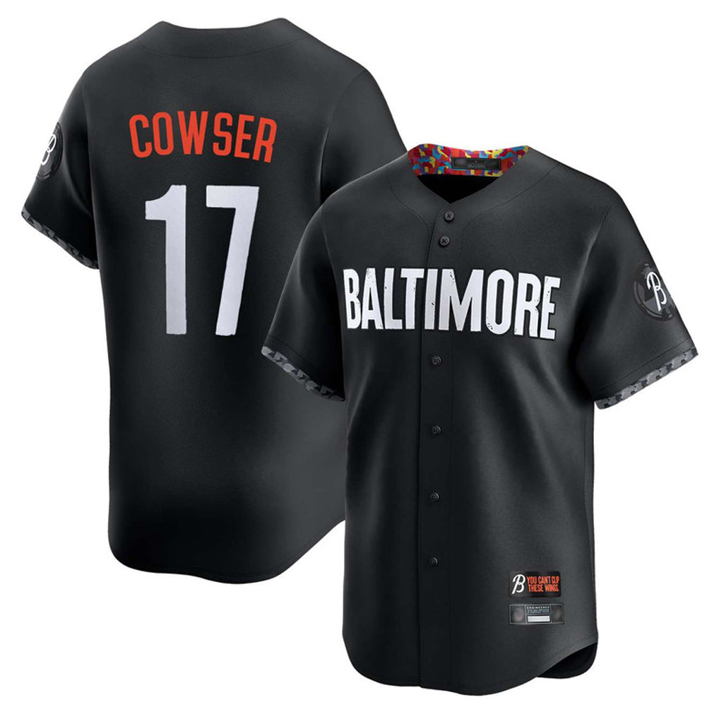 Blandc B.Orioles #17 Colton Cowser Player Black City Connect Limited Home Game Stitched Jerseys