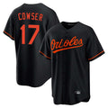 Blandc B.Orioles #17 Colton Cowser Player Black Home Game Stitched Jerseys