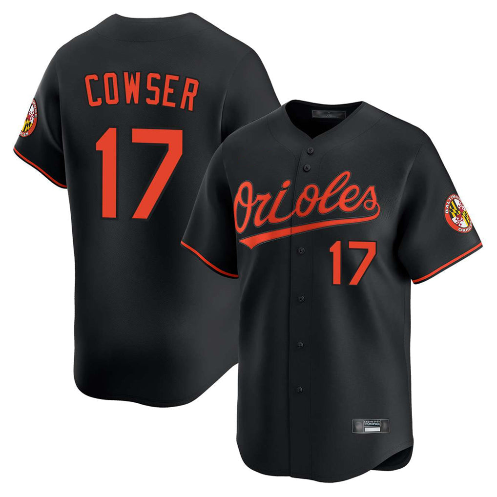 Blandc B.Orioles #17 Colton Cowser Player Black Limited Home Game Stitched Jerseys