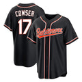Blandc B.Orioles #17 Colton Cowser Player Black Out Home Game Stitched Jerseys
