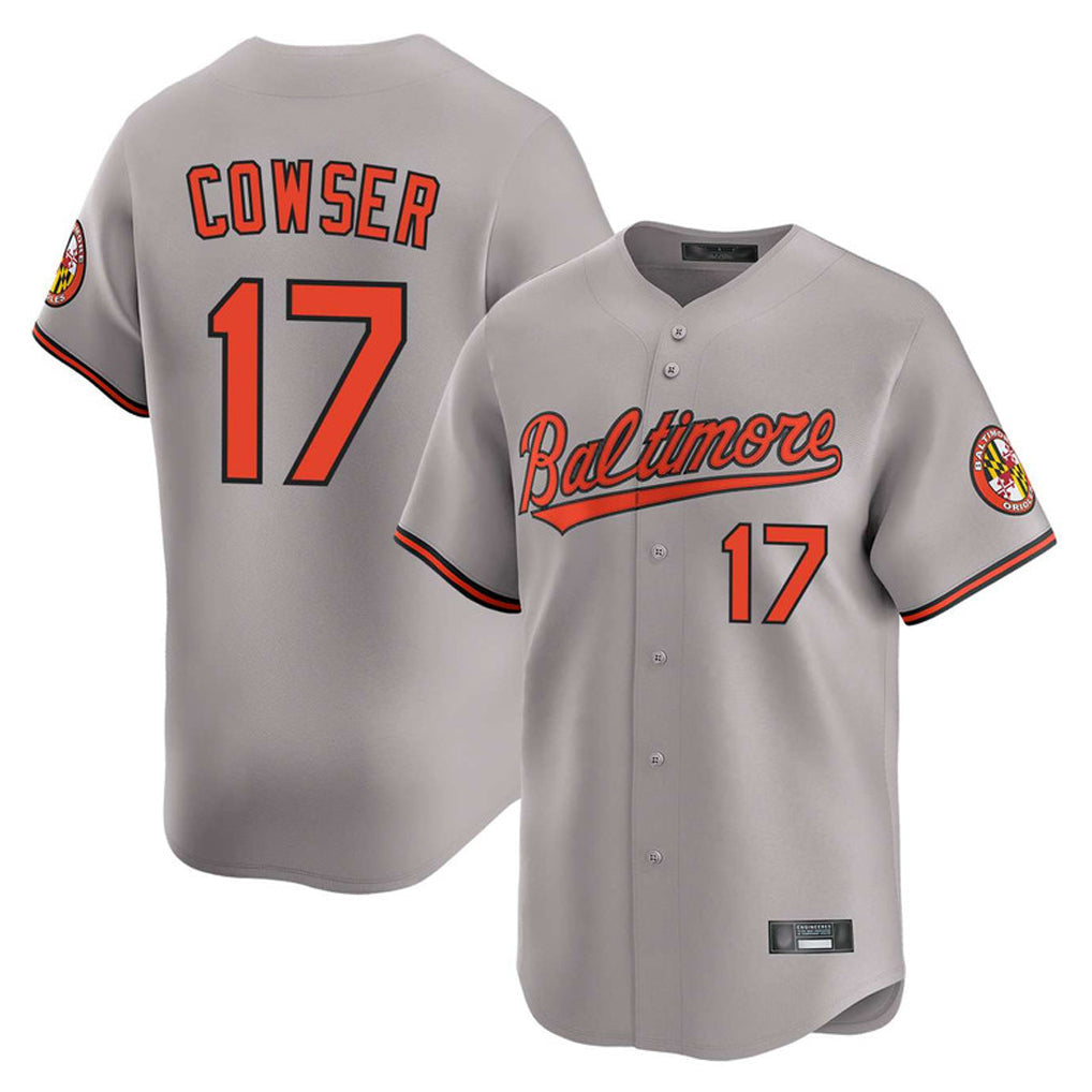 Blandc B.Orioles #17 Colton Cowser Player Gray Limited Home Game Stitched Jerseys