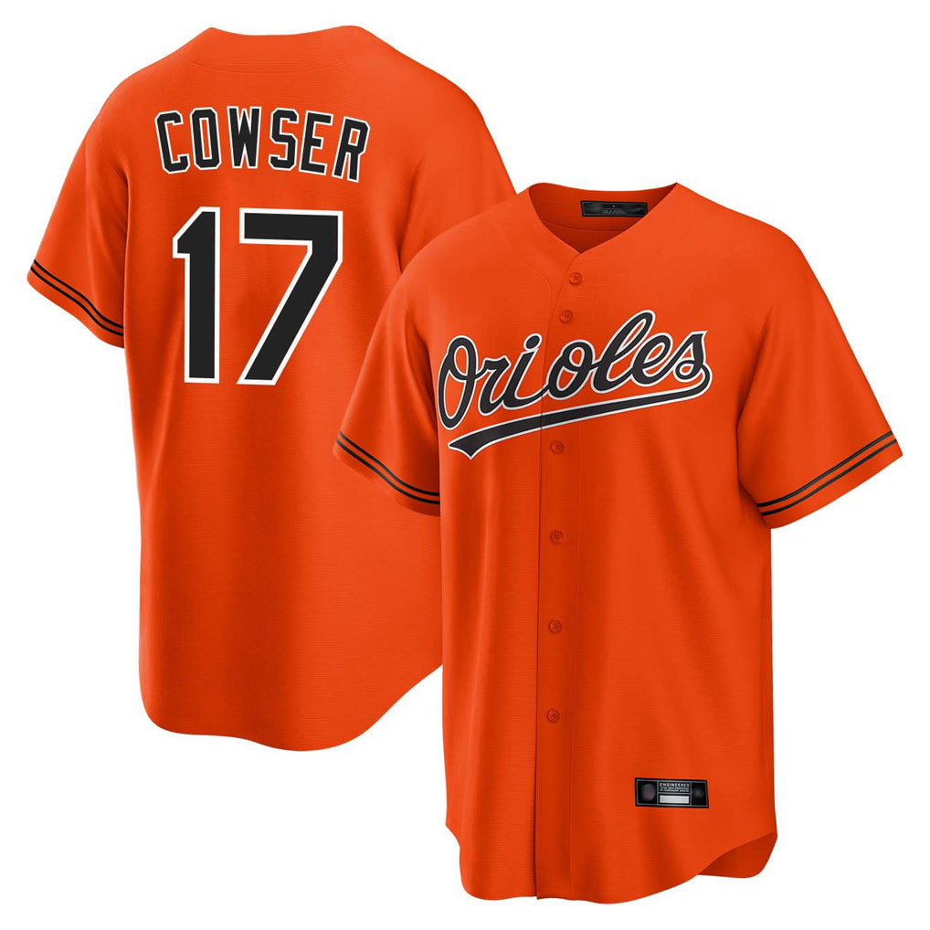 Blandc B.Orioles #17 Colton Cowser Player Orange Home Game Stitched Jerseys