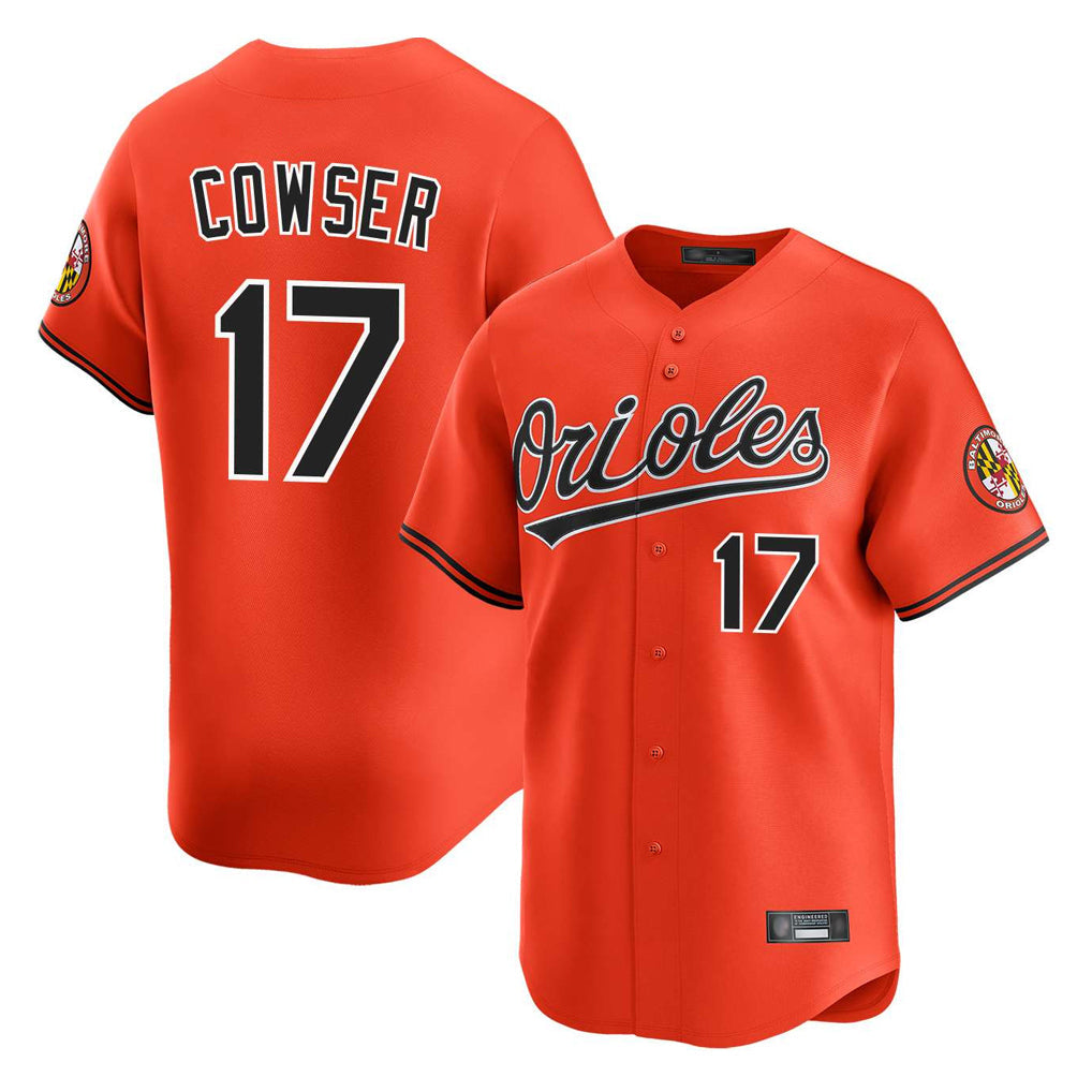 Blandc B.Orioles #17 Colton Cowser Player Orange Limited Home Game Stitched Jerseys