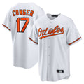 Blandc B.Orioles #17 Colton Cowser Player White Home Game Stitched Jerseys