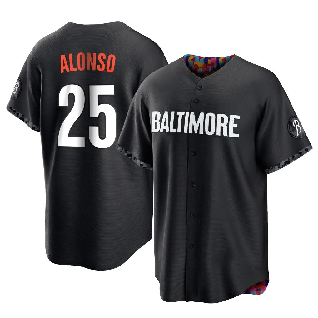 Blandc B.Orioles #25 Pete Alonso Player Black City Connect Home Game Stitched Jerseys