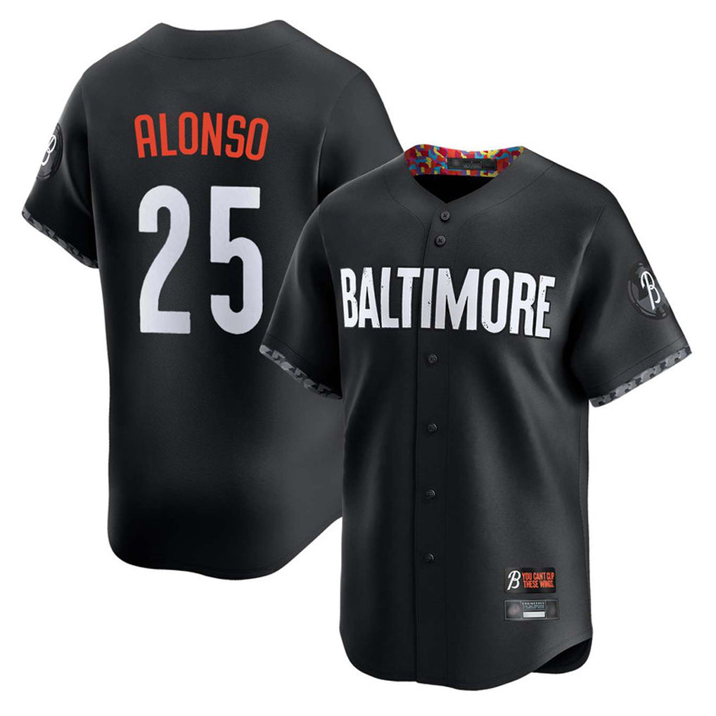 Blandc B.Orioles #25 Pete Alonso Player Black City Connect Limited Home Game Stitched Jerseys