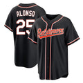Blandc B.Orioles #25 Pete Alonso Player Black Out Home Game Stitched Jerseys