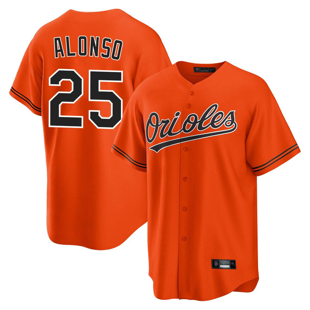 Blandc B.Orioles #25 Pete Alonso Player Orange Home Game Stitched Jerseys