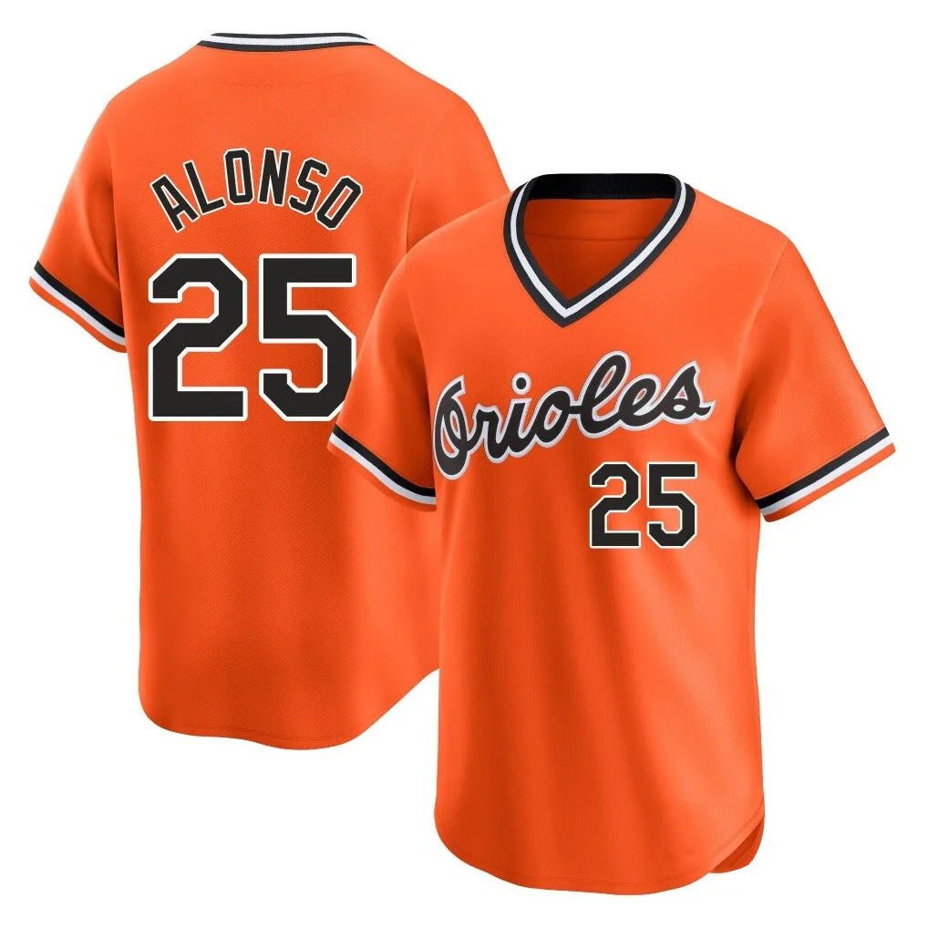 Blandc B.Orioles #25 Pete Alonso Player Orange T-shirt Limited Home Game Stitched Jerseys