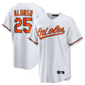 Blandc B.Orioles #25 Pete Alonso Player White Home Game Stitched Jerseys