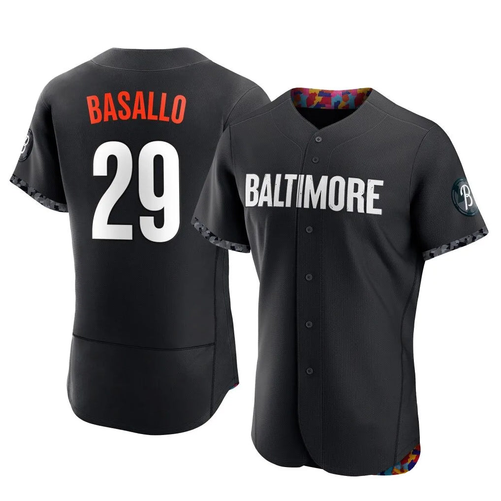 Blandc B.Orioles #29 Samuel Basallo Player Black City Connect Limited Elite Home Game Stitched Jerseys