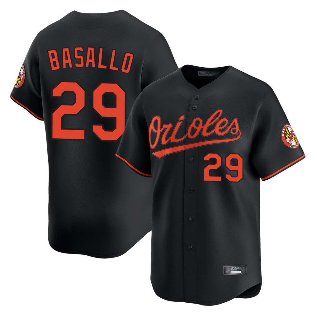 Blandc B.Orioles #29 Samuel Basallo Player Black Limited Home Game Stitched Jerseys
