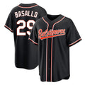 Blandc B.Orioles #29 Samuel Basallo Player Black Out Home Game Stitched Jerseys