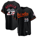 Blandc B.Orioles #29 Samuel Basallo Player Black USA 250 Fourth of July Home Game Stitched Jerseys