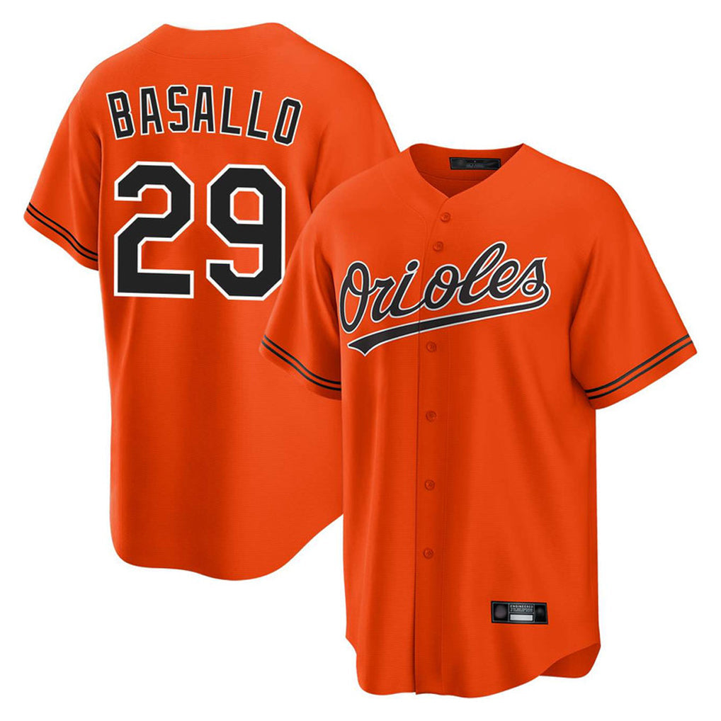 Blandc B.Orioles #29 Samuel Basallo Player Orange Home Game Stitched Jerseys