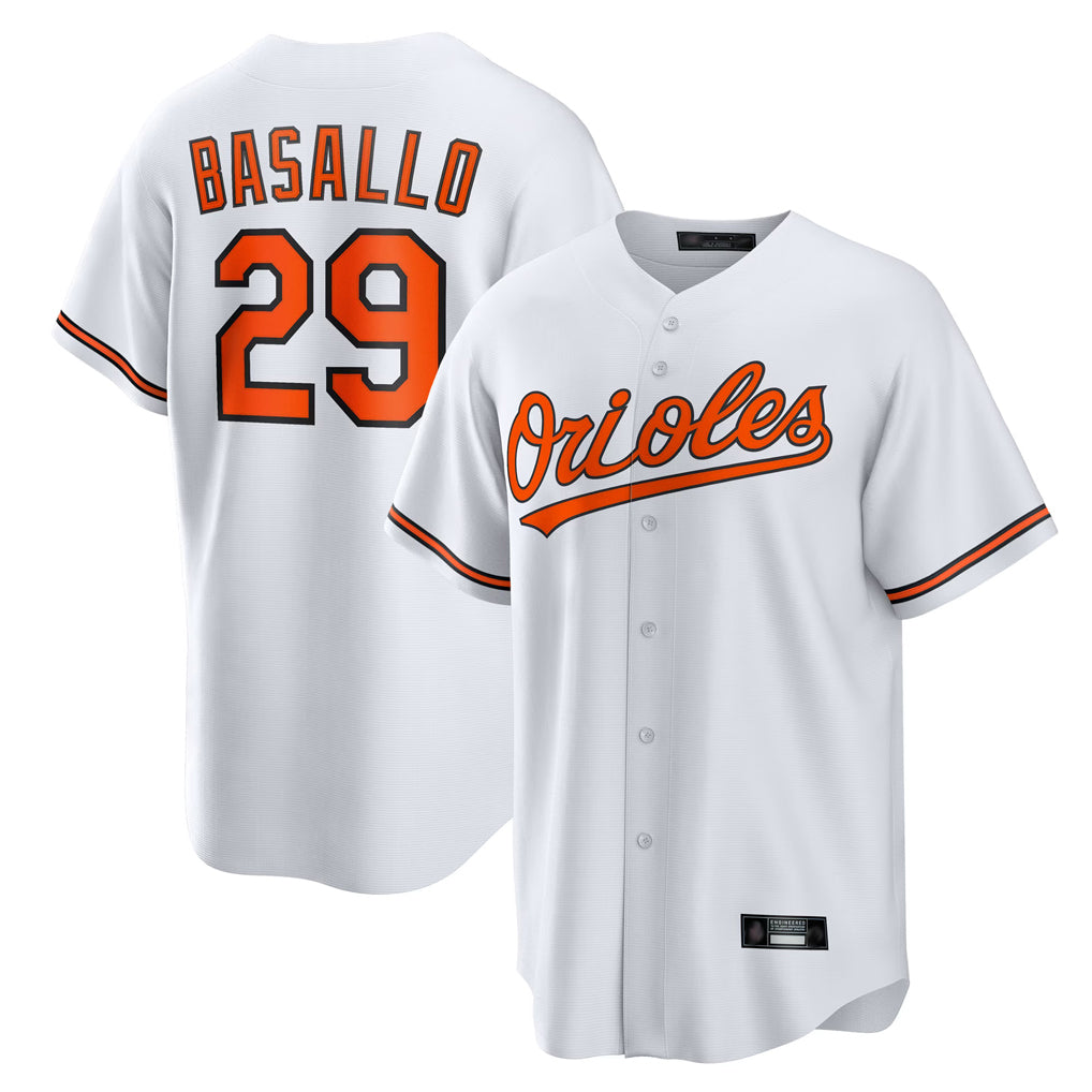 Blandc B.Orioles #29 Samuel Basallo Player White Home Game Stitched Jerseys