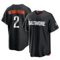 Blandc B.Orioles #2 Gunnar Henderson Player Black City Connect Home Game Stitched Jerseys