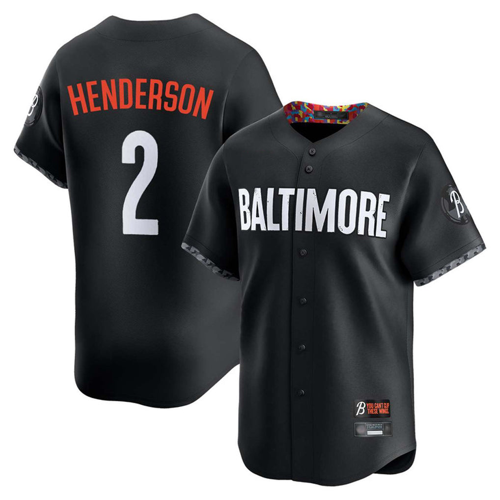 Blandc B.Orioles #2 Gunnar Henderson Player Black City Connect Limited Home Game Stitched Jerseys