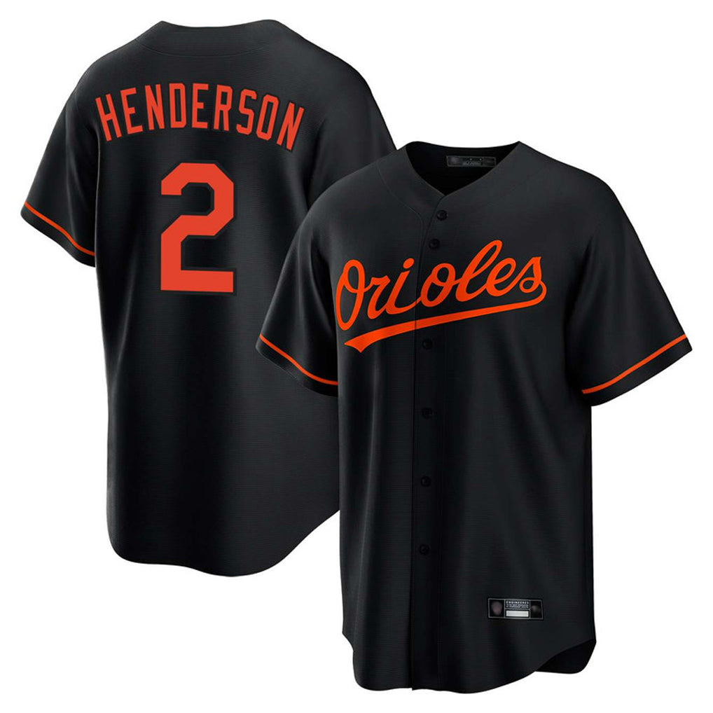 Blandc B.Orioles #2 Gunnar Henderson Player Black Home Game Stitched Jerseys