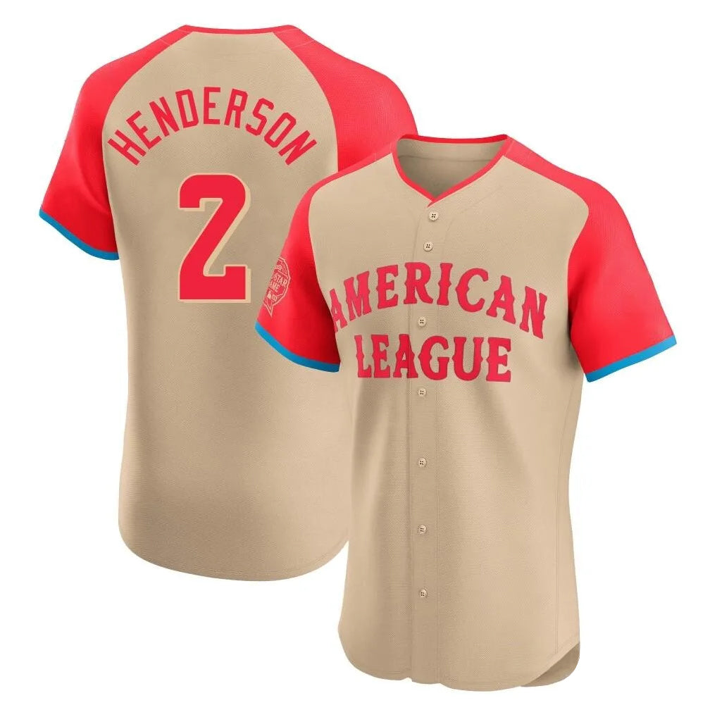 Blandc B.Orioles #2 Gunnar Henderson Player Cream American League All-Star Limited Elite Home Game Stitched Jerseys