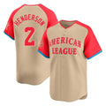 Blandc B.Orioles #2 Gunnar Henderson Player Cream American League All-Star Limited Home Game Stitched Jerseys