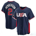 Blandc B.Orioles #2 Gunnar Henderson Player Navy USA 2026 World Classic Home Game Stitched Jerseys