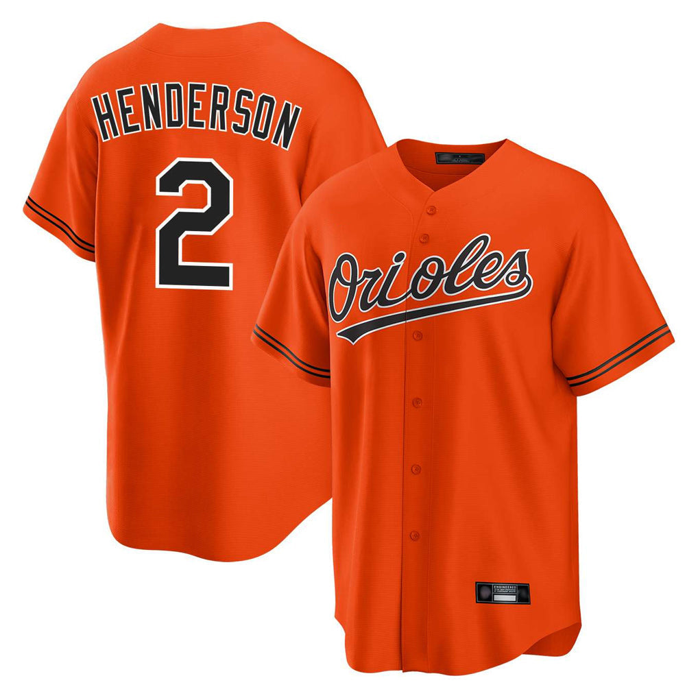 Blandc B.Orioles #2 Gunnar Henderson Player Orange Home Game Stitched Jerseys