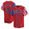 Blandc B.Orioles #2 Gunnar Henderson Player Red Independence Day Vapor Premier Limited Home Game Stitched Jerseys