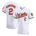 Blandc B.Orioles #2 Gunnar Henderson Player White Limited Elite Home Game Stitched Jerseys