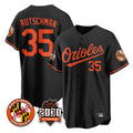 Blandc B.Orioles #35 Adley Rutschman Black 30th Anniversary of 2131 Home Game Stitched Jerseys