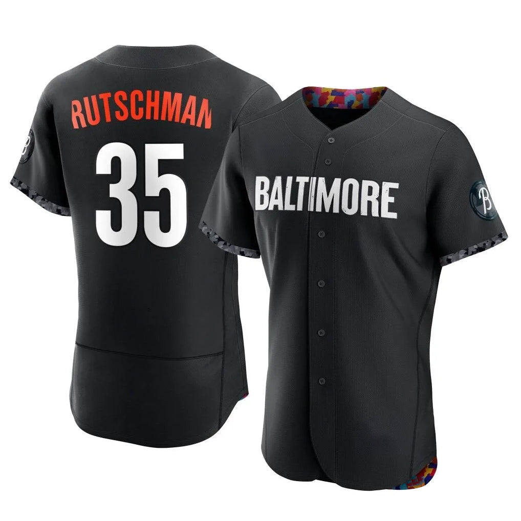 Blandc B.Orioles #35 Adley Rutschman Black City Connect Limited Elite Home Game Stitched Jerseys