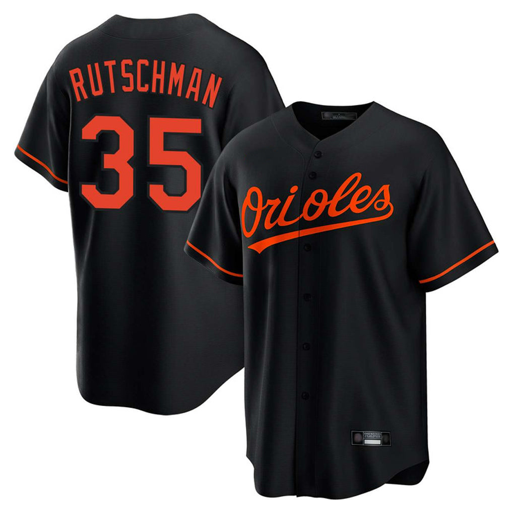 Blandc B.Orioles #35 Adley Rutschman Black Home Game Stitched Jerseys
