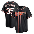 Blandc B.Orioles #35 Adley Rutschman Black Out Home Game Stitched Jerseys