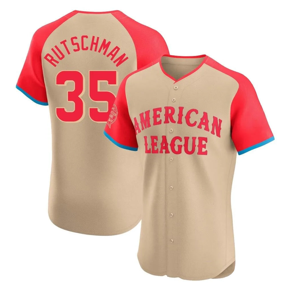 Blandc B.Orioles #35 Adley Rutschman Cream American League All-Star Limited Elite Home Game Stitched Jerseys