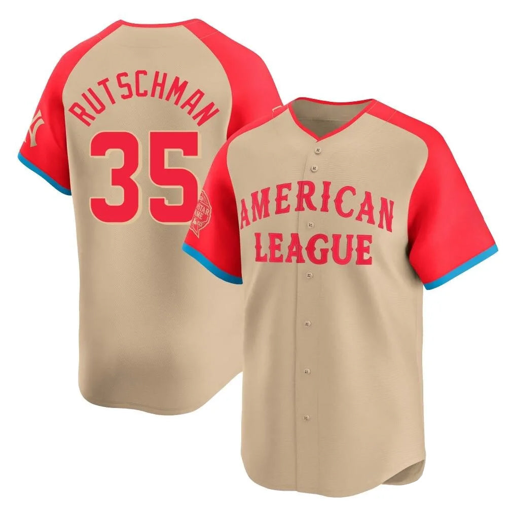 Blandc B.Orioles #35 Adley Rutschman Cream American League All-Star Limited Home Game Stitched Jerseys