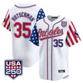 Blandc B.Orioles #35 Adley Rutschman White USA 250 Independence Day Vapor Premier Home Game Stitched Jerseys