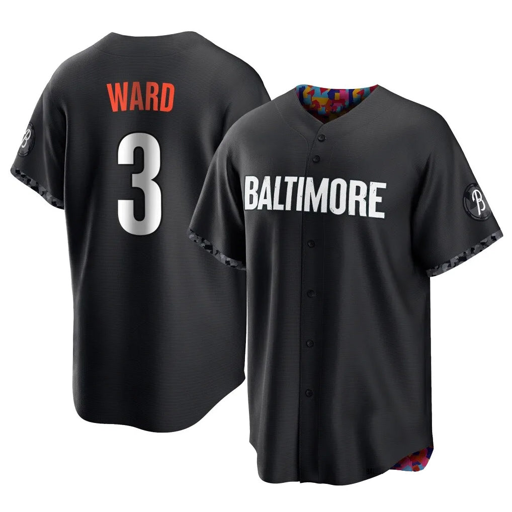 Blandc B.Orioles #3 Taylor Ward Player Black City Connect Home Game Stitched Jerseys