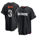 Blandc B.Orioles #3 Taylor Ward Player Black City Connect Home Game Stitched Jerseys